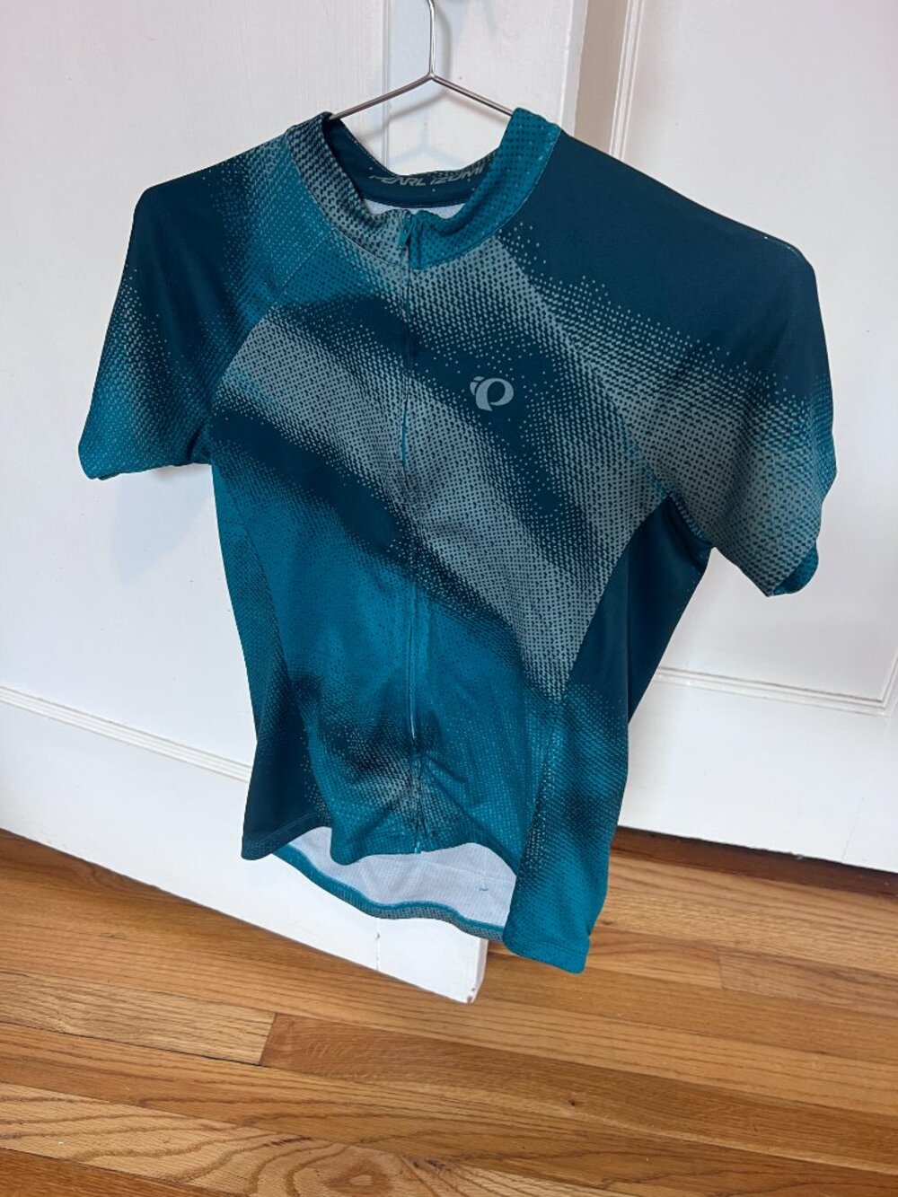 Pearl Izumi Teal Gray Full Zip Cycling Jersey Size M